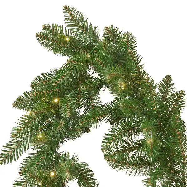 9-foot Norway Spruce Pre-Lit Warm White LED Artificial Christmas Garland by Christopher Knight Ho... | Bed Bath & Beyond
