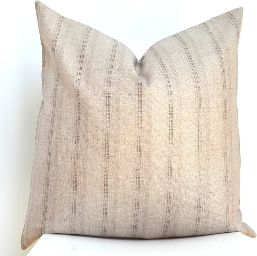 Decorative Print Pillow Cover in Brown Stripes for Home Decor/Design, Throw Pillow Case/Cover, In... | Amazon (US)