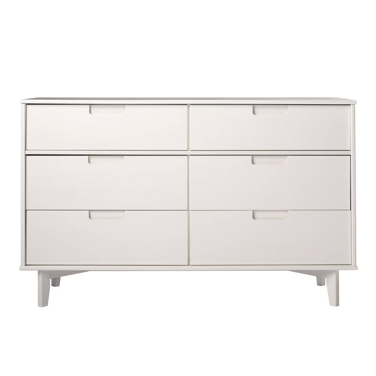 Mid-Century Modern Groove Wood 6 Drawer Dresser - Saracina Home | Target
