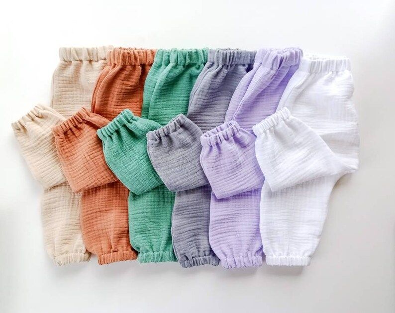Gender Neutral Muslin Baby Pants Unisex Summer Pants for | Etsy | Etsy (US)