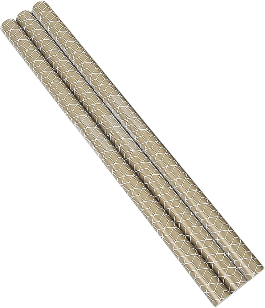 Bromwic Gift Wrapping Paper Roll, 6 Pack 39 Inch X 18 Inch Per sheet Gold Wrap Paper for Birthday... | Amazon (US)