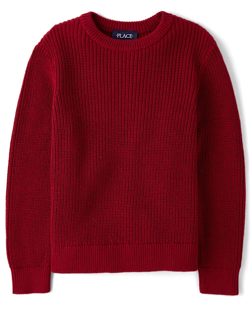 Boys Shaker Stitch Sweater - Red | The Children's Place
