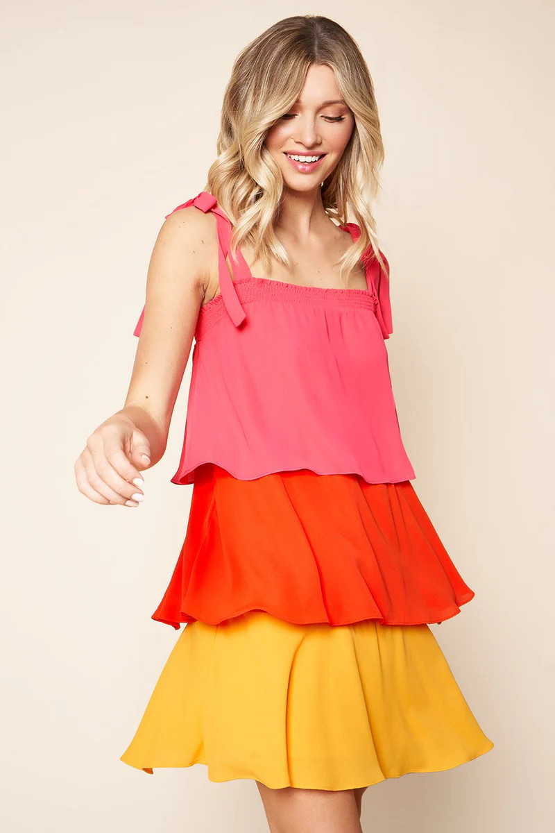 Minute Maid Tiered Ruffle Dress | Sugarlips
