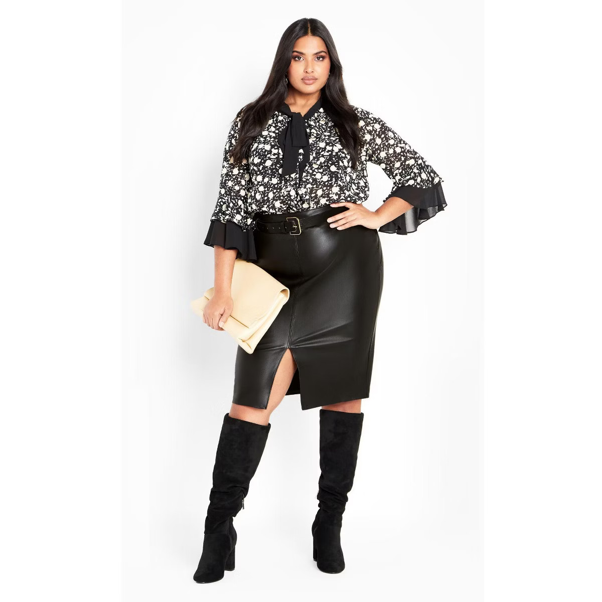 Avenue Women's Plus Size Valerie Pu Skirt | Target