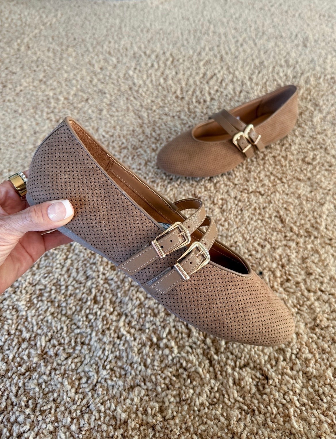 These Mary Jane flats are such a chic find. I love the double buckle detail and breathable perforated design that makes them perfect for warmer weather. They’re comfortable right out of the box and add a polished touch to everything from dresses and denim to trousers and shorts.

Mary Jane flats, target shoes, comfortable flats, neutral shoes, everyday footwear, summer shoes, workwear style, casual chic, versatile wardrobe, buckle flats, travel shoes, affordable fashion, classic style, EverydayHolly

#LTKPetite #LTKOver40 #LTKTravel