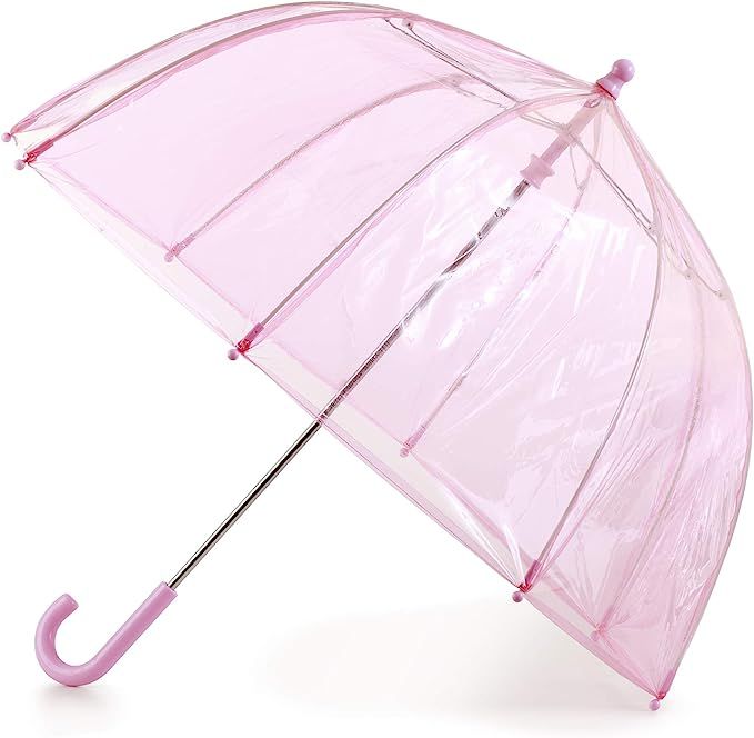 totes Kids Clear Bubble Umbrella with Easy Grip Handle, Pink | Amazon (US)