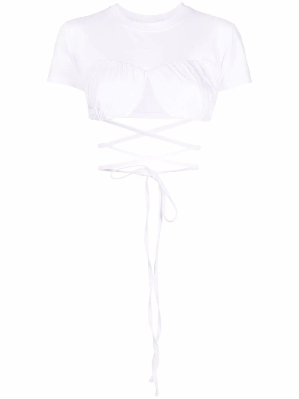 Jacquemus Wraparound Cropped T-shirt - Farfetch | Farfetch Global