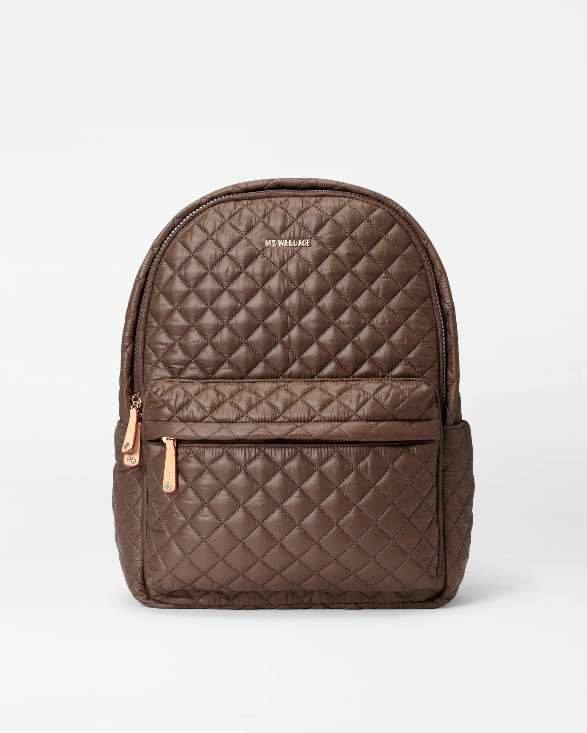 Metro Quilted Backpack in Walnut| MZ Wallace | MZ Wallace