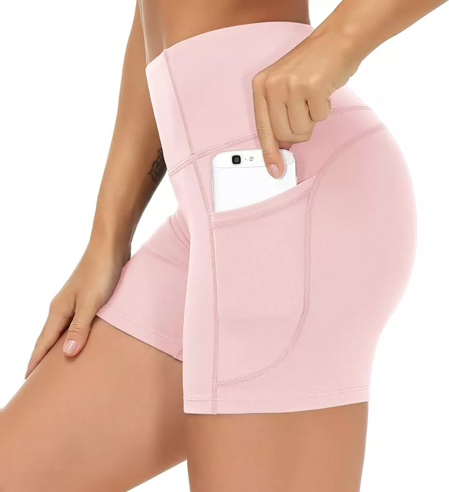 Buy THE GYM PEOPLE High Waist Yoga Shorts for Women Tummy Control