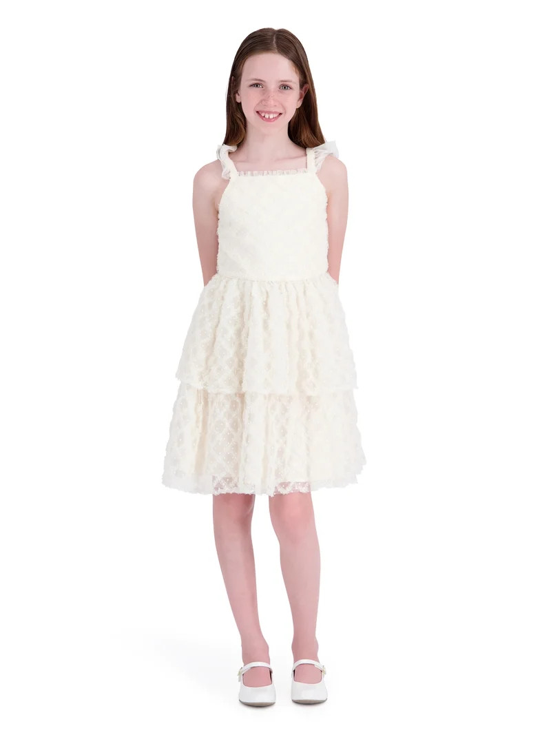 Kensie Girl Sleeveless Soutache Soft Mesh Dress, Sizes 4-16 | Walmart (US)