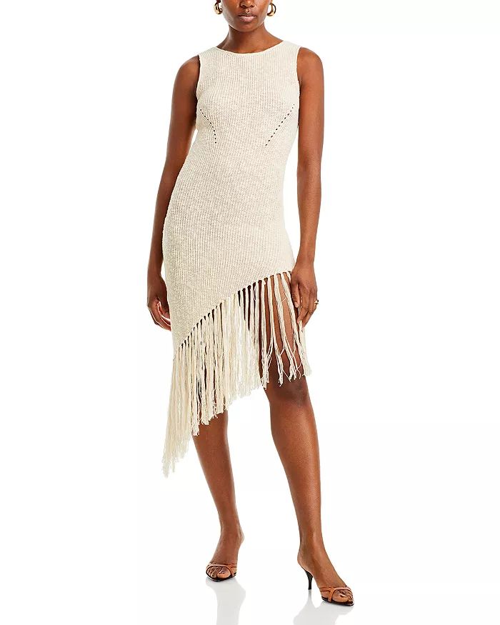 Rylee Asymmetric Fringe Hem Dress | Bloomingdale's (US)