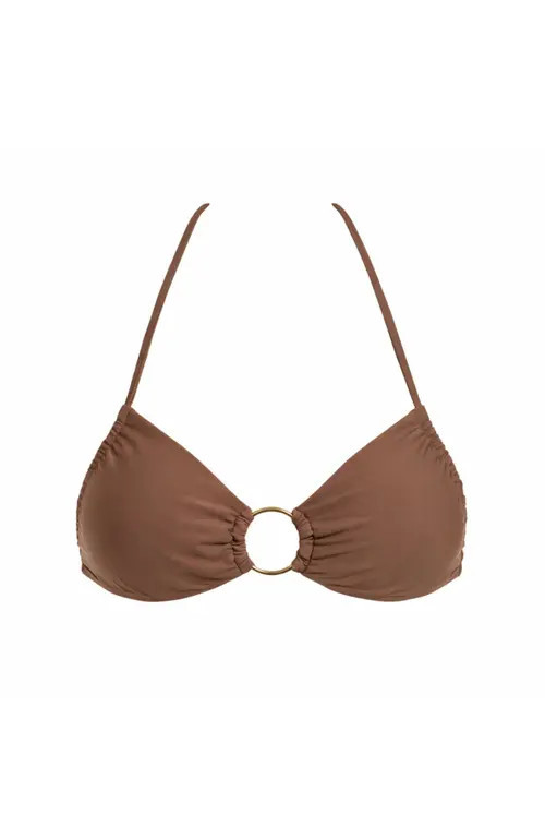 Ivy Swimwear Rubia Bikini Top in Brown at Nordstrom, Size Large | Nordstrom