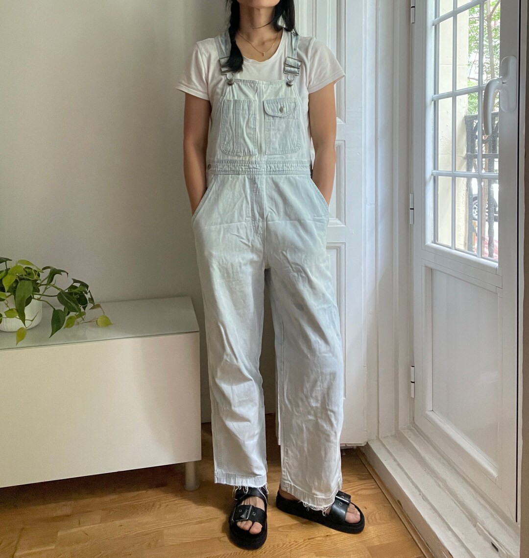 Vintage Gap Light Blue Distressed Denim Overalls Dungarees / Size Xs - Etsy | Etsy (US)