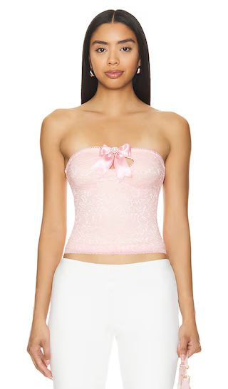 Janette Tube Top in Pink | Revolve Clothing (Global)