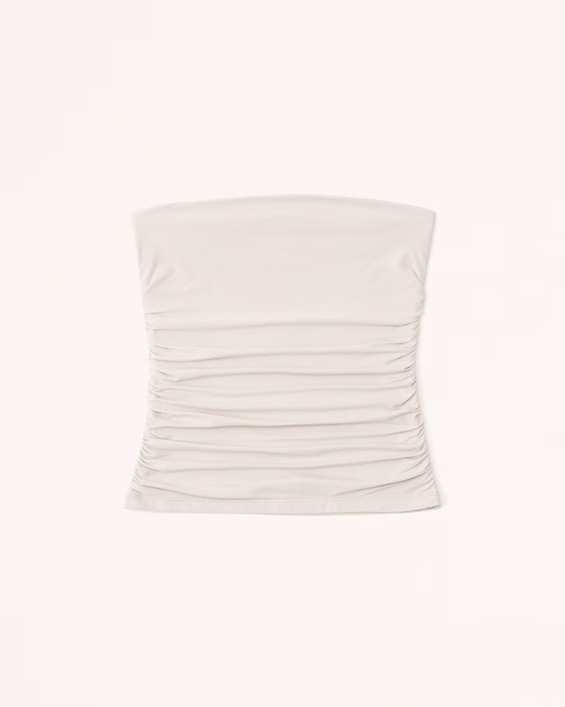 Soft Matte Seamless Ruched Tube Top | Abercrombie & Fitch (US)