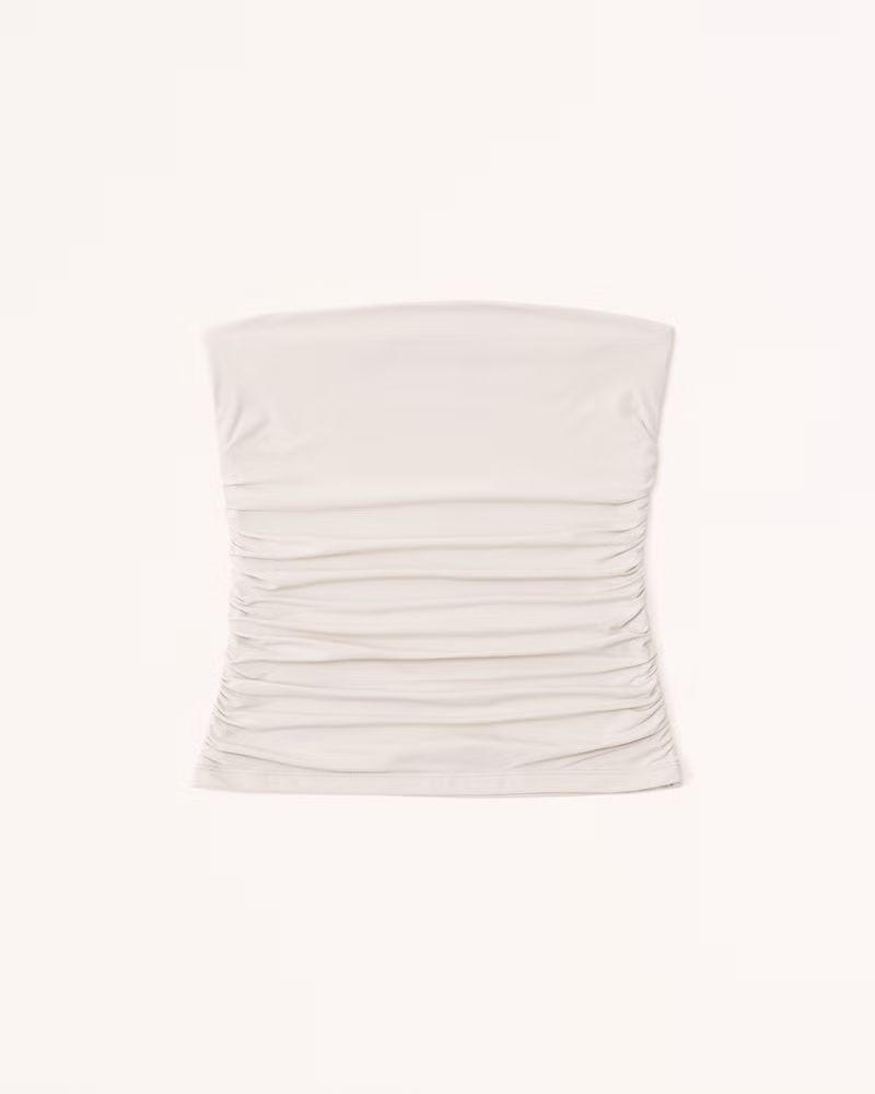 Soft Matte Seamless Ruched Tube Top | Abercrombie & Fitch (US)