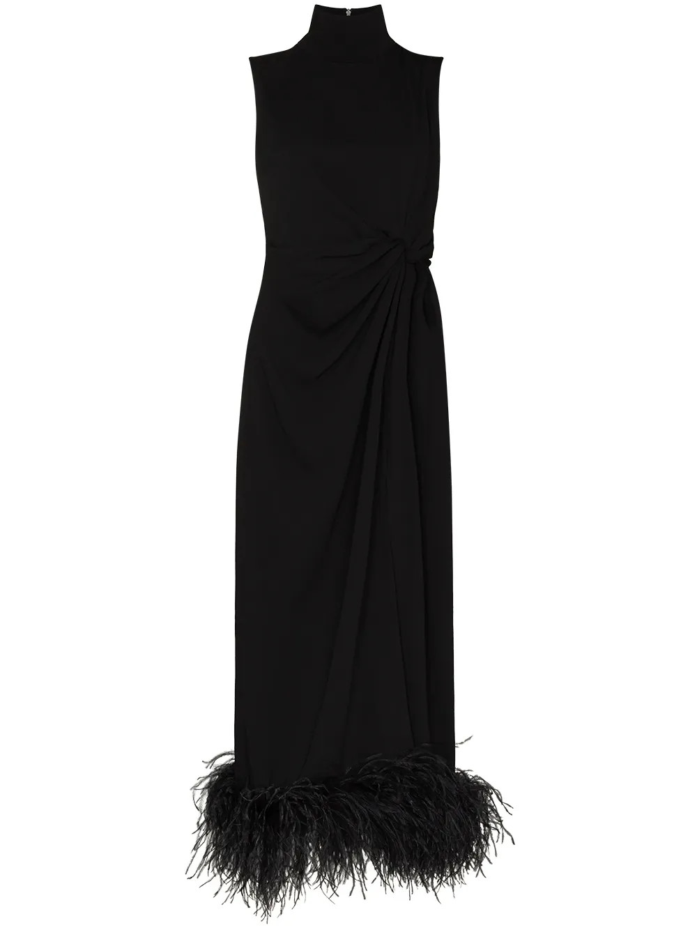 16Arlington Maika feather-embellished Sleeveless Gown - Farfetch | Farfetch Global