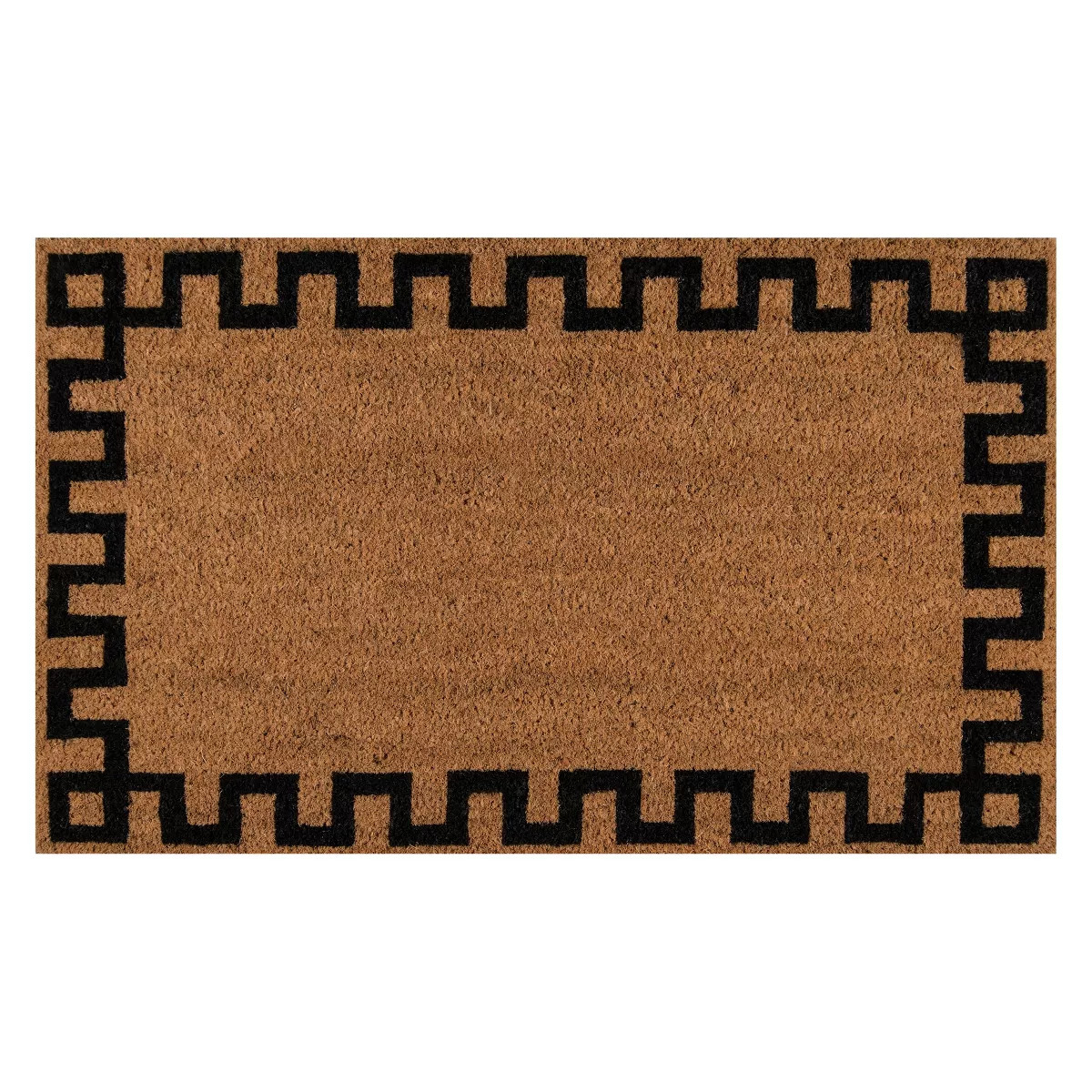 1'6"x2'6" Geometric Woven Door Mat Natural/Black - Erin Gates By Momeni: Indoor Outdoor Coir Mat,... | Target