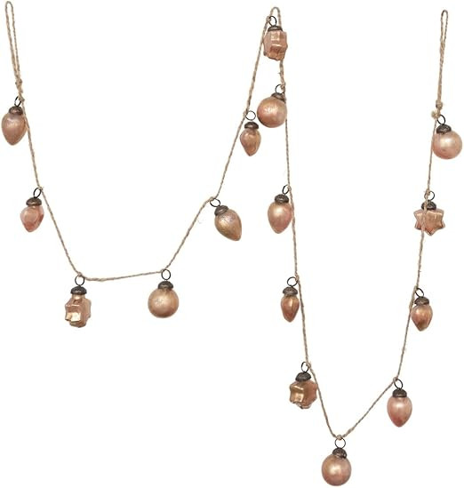 Creative Co-Op Mercury Glass Ball Ornament Garland | Amazon (US)