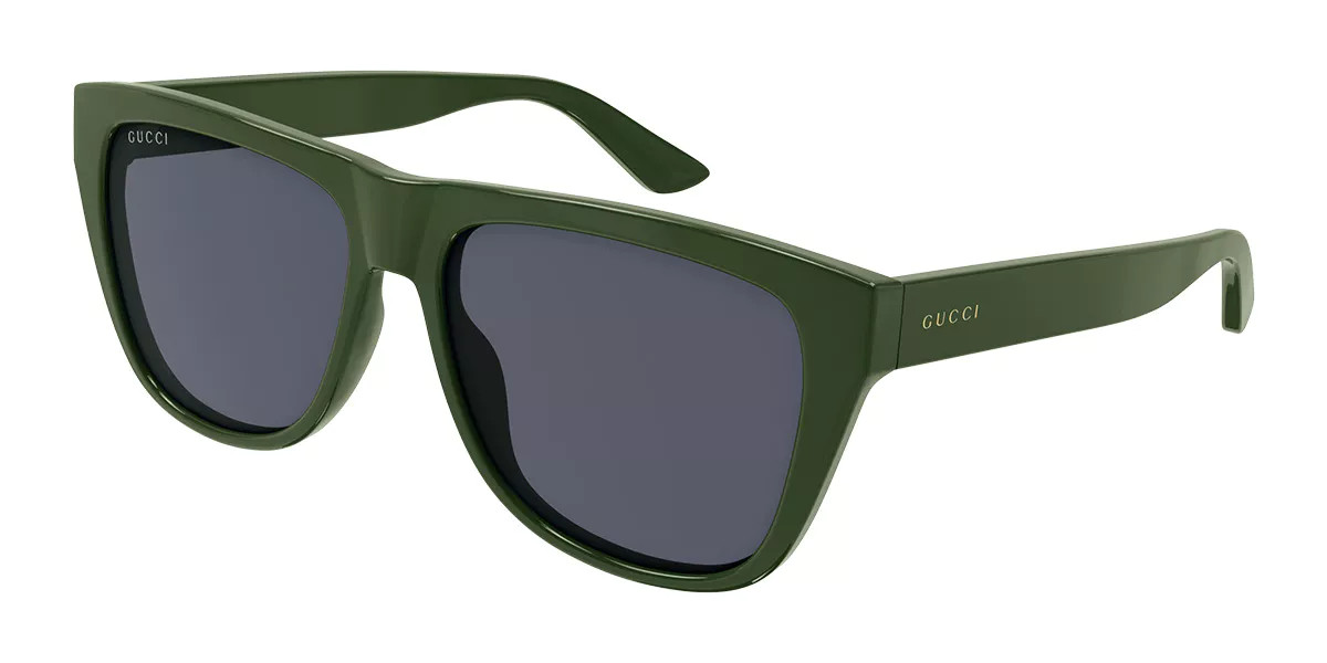 Gucci GG1345S 007 Men's Sunglasses Green Size 57 | SmartBuyGlasses Global