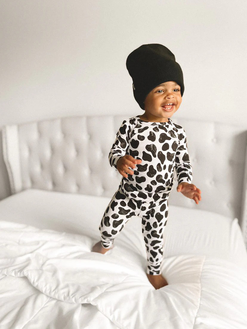 Cow Two-Piece Long Set | Little Pajama Co.
