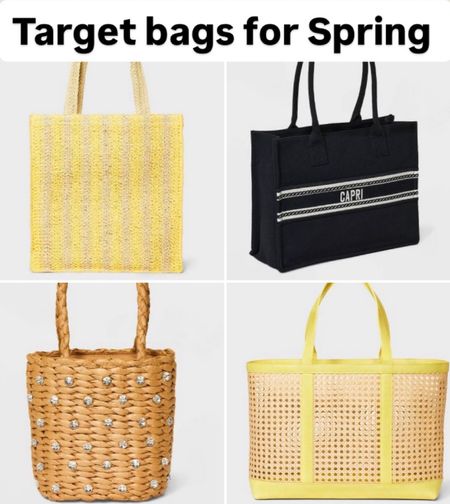 Target bags! Totes, spring bag, straw bag, spring tote, spring vacation bags 

#LTKitbag #LTKSeasonal #LTKfindsunder50