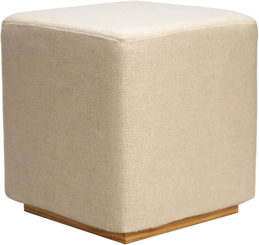 Modern Square Ottoman Footstool with Padded Seat Stylish Vanity Seat & Comfortable Footrest Ideal... | Amazon (CA)