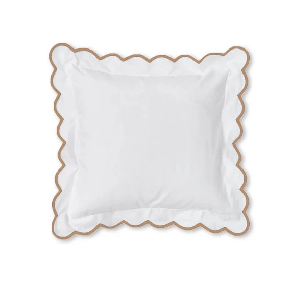 Pushp Linen Scalloped European Square Euro Shams and Pillow shams 100% Cotton PACK OF 1 Super Sof... | Etsy (US)