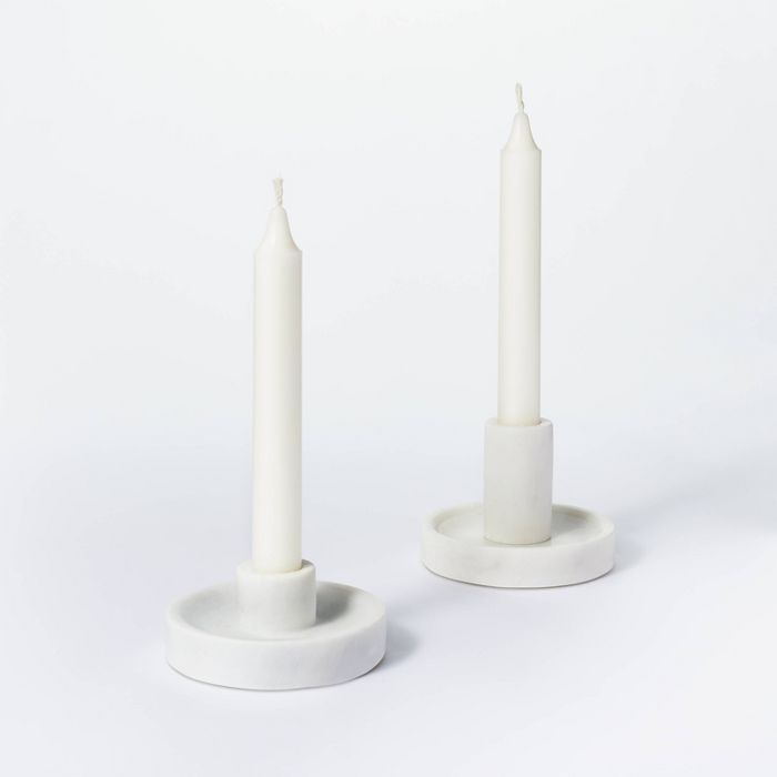 3" x 4" Marble Candle Holder Natural - Threshold™ designed with Studio McGee | Target