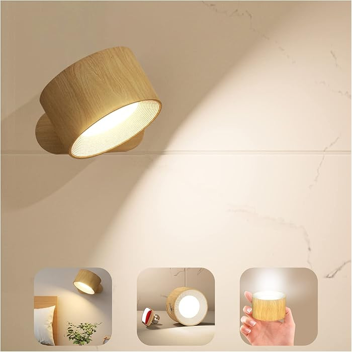 Koopala LED Sconces, Wall Mounted Lamps with Rechargeable Battery Operated USB Port 3 Color Tempe... | Amazon (US)
