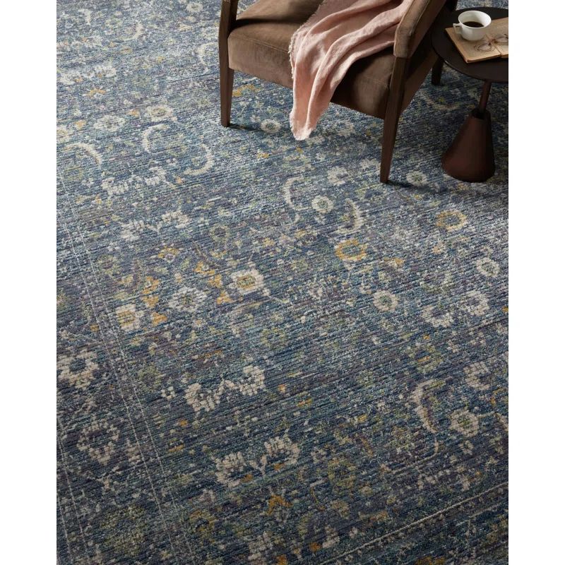 Jean Stoffer x Loloi Bradbury Ocean / Gold Area Rug | Wayfair North America