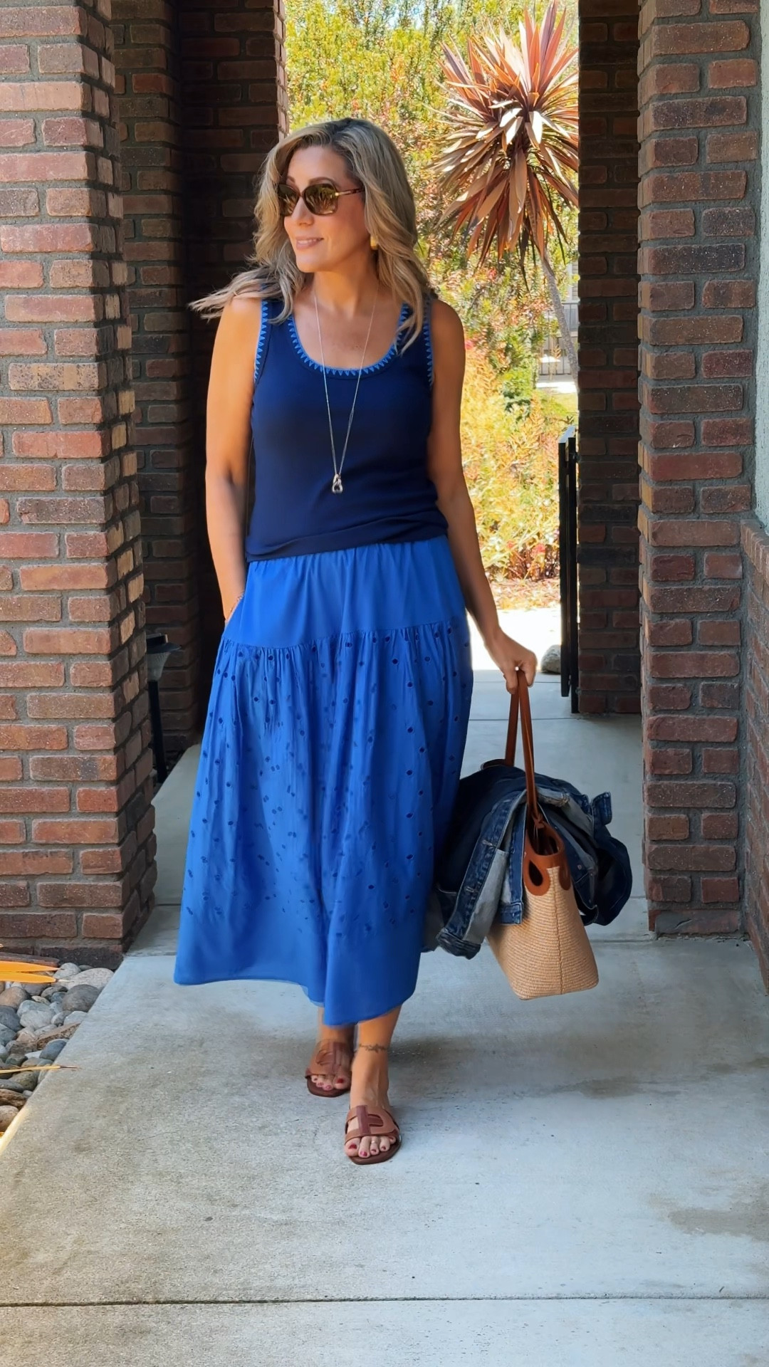 💙 Bold in blue and effortlessly cool.
This cotton eyelet skirt is a summer standout—lightweight, breezy, and so feminine. I paired it with a two-tone tank for an easy, pulled-together monochrome moment. Add in my favorite straw tote and slides, and this look is good to go for anything from brunch to weekend strolls.

👗 Style tip: This skirt can be dressed up or down—just swap the top or shoes!

Tap to shop this look + my full J.Crew Factory Summer Haul 🛍️

#ootd, #fashionover30, #fashionover40, #fashionover50, #stylishandgrateful, #stylish&grateful, #modestoutfits, #classycasual, #jcrewfactoryfinds, #summerstyle, #monochromelook, #eyeletskirt, #cottonskirt, #femininesummerstyle, #bluelook, #elevatedbasics, #casualchic, #vacationoutfits

#LTKSeasonal #LTKOver40 #LTKSaleAlert