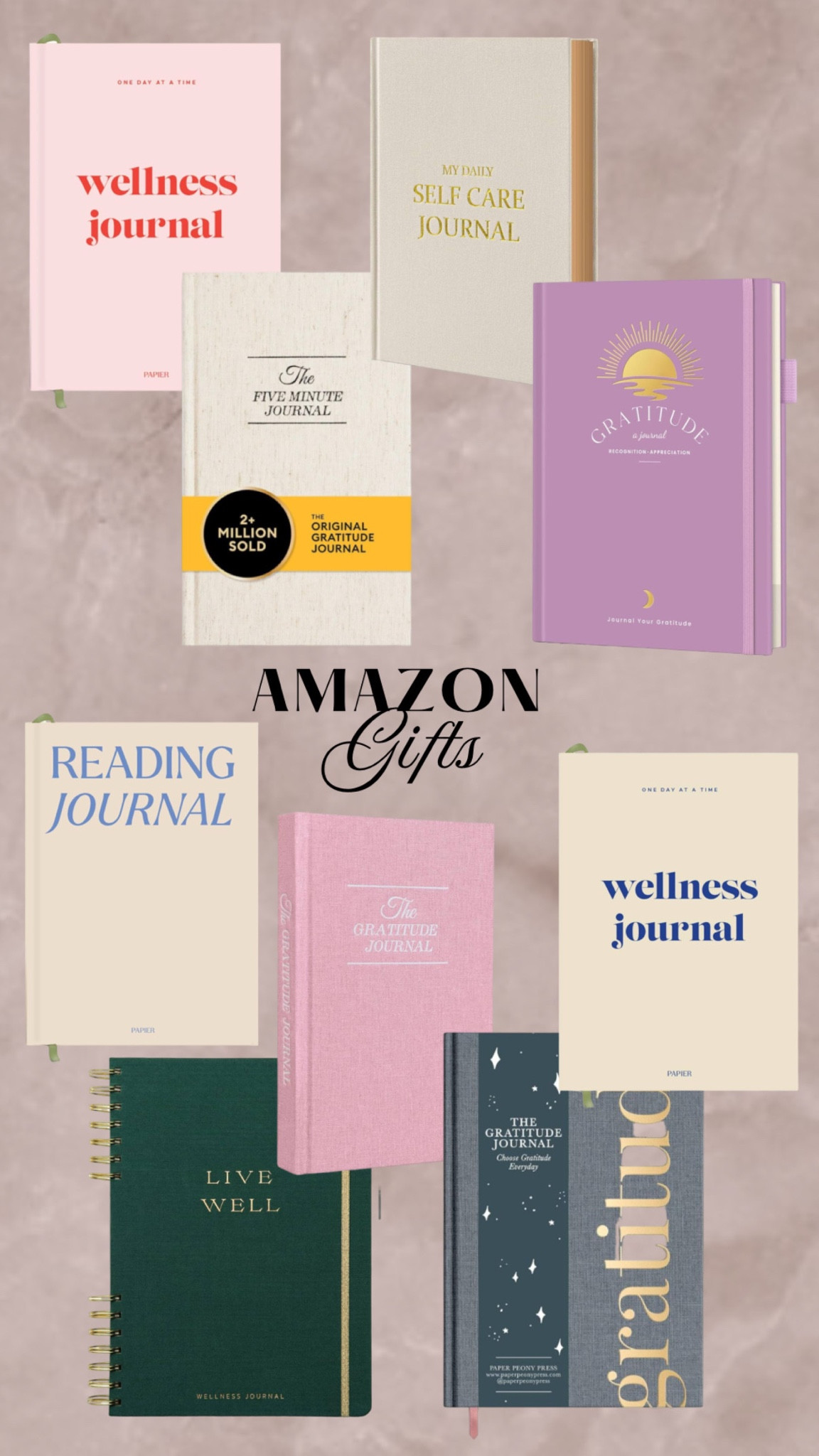 Gift idea wellness and gratitude journals 

#LTKSeasonal #LTKGiftGuide #LTKSaleAlert