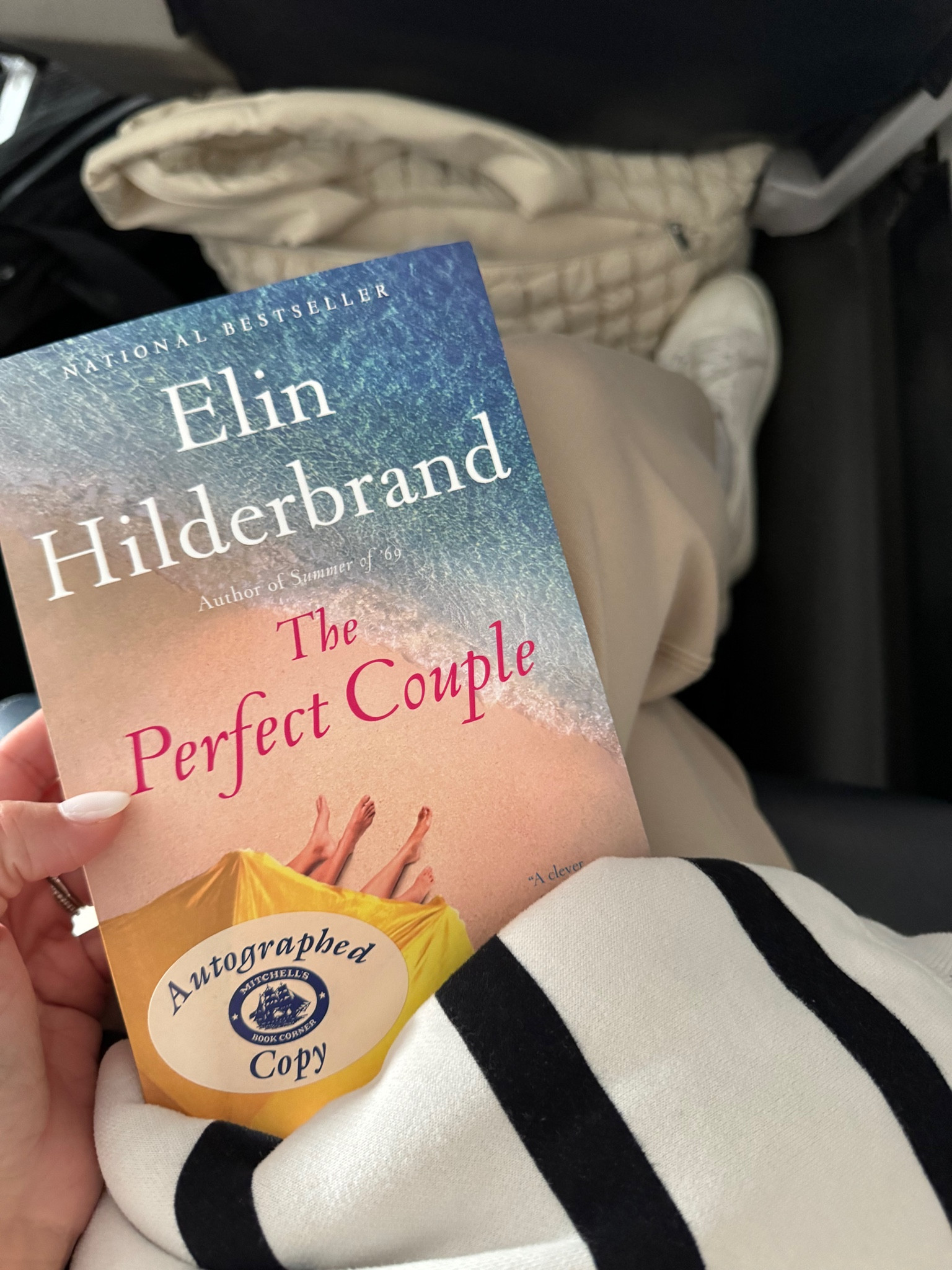 Here’s what I’m reading now! 📖 
The Perfect Couple by Elin Hilderbrand