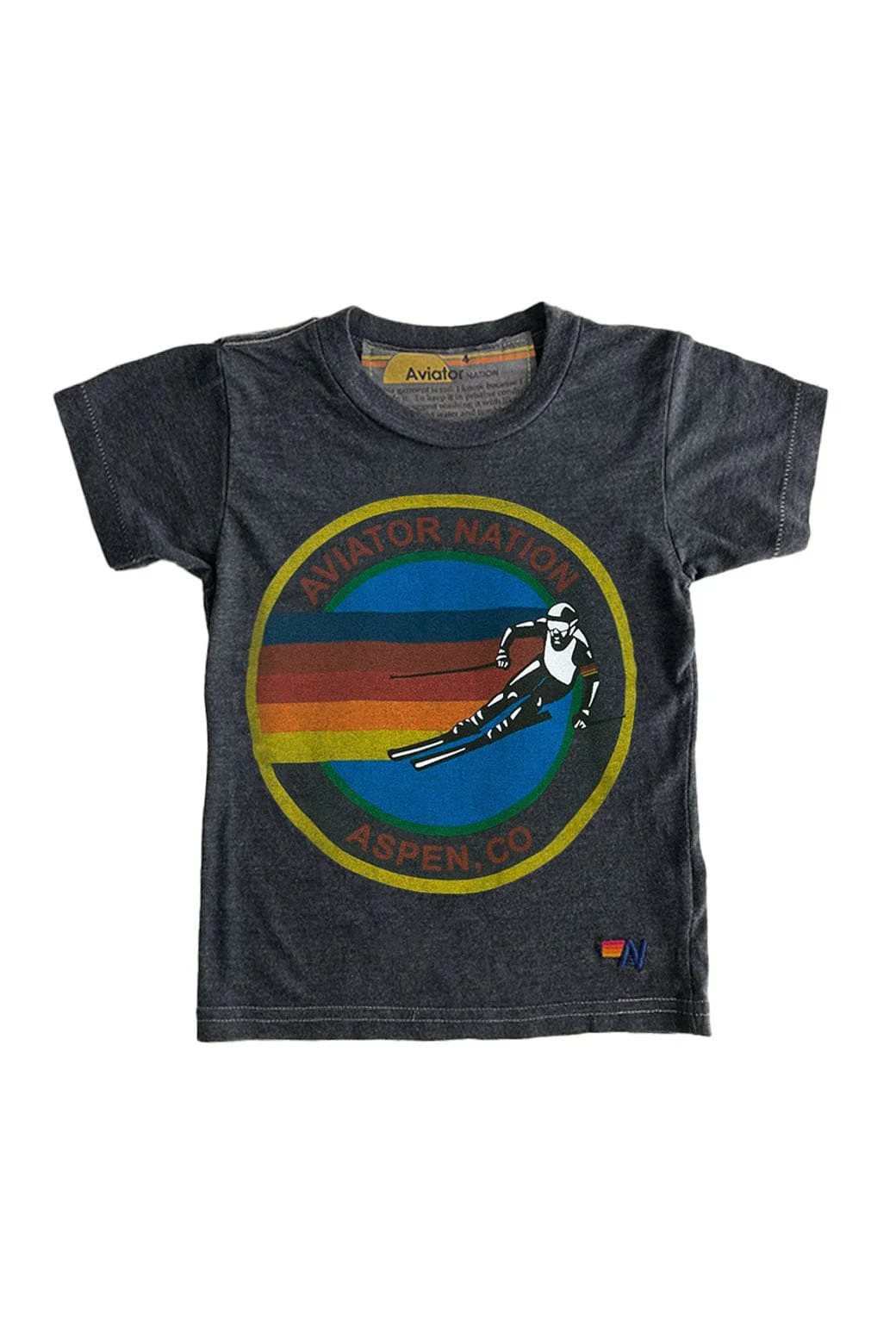 KID'S AVIATOR NATION ASPEN TEE - CHARCOAL | Aviator Nation