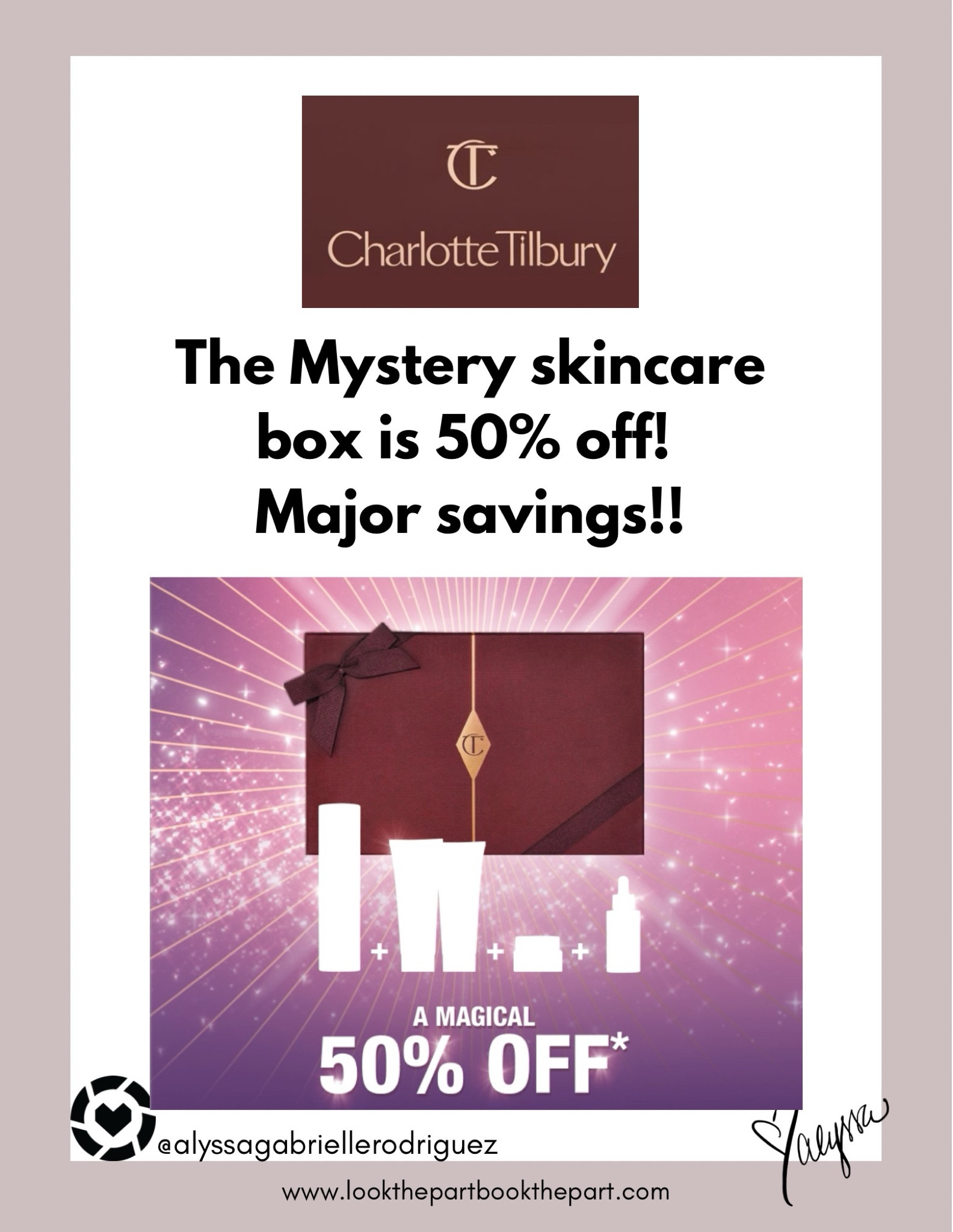 Charlotte Tilbury Mystery Box is HALF OFF. I repeat… HALF OFF! Take advantage of this major savings opportunity for you for a gift! Xox 
A

#LTKsalealert #LTKbeauty #LTKGiftGuide