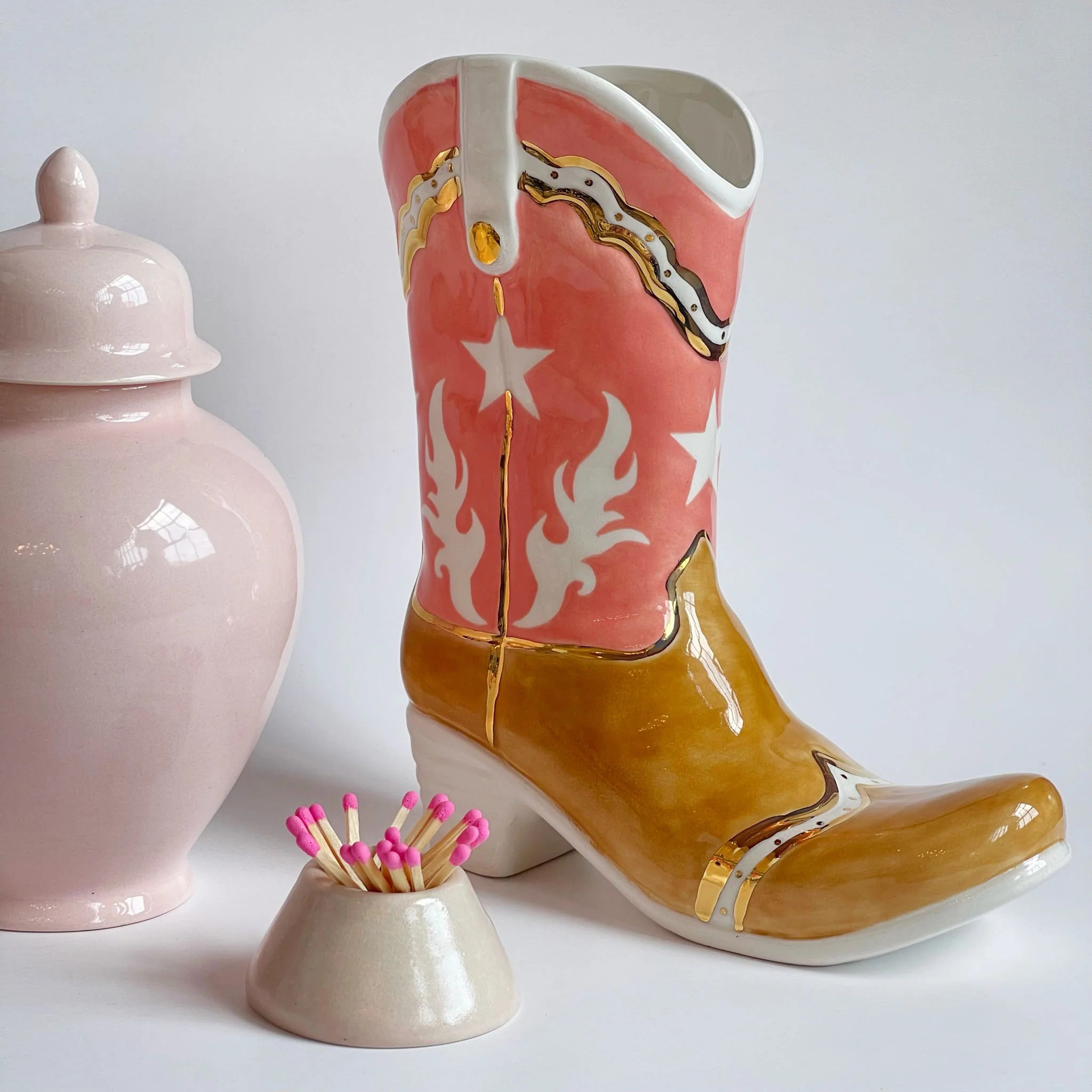 Cowboy Boot Vase | Ruby Clay Company