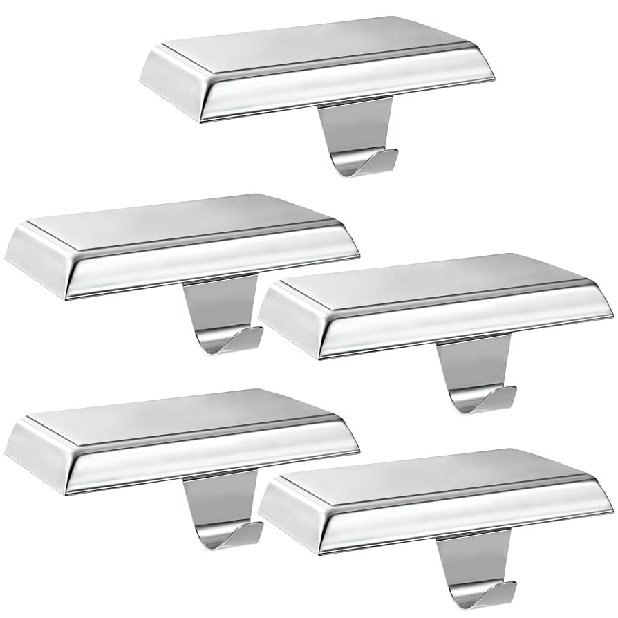 Sunshane Christmas Stocking Holders Mantel Stocking Hanger Hooks Fireplace Mantle Metal Hang Base... | Amazon (US)