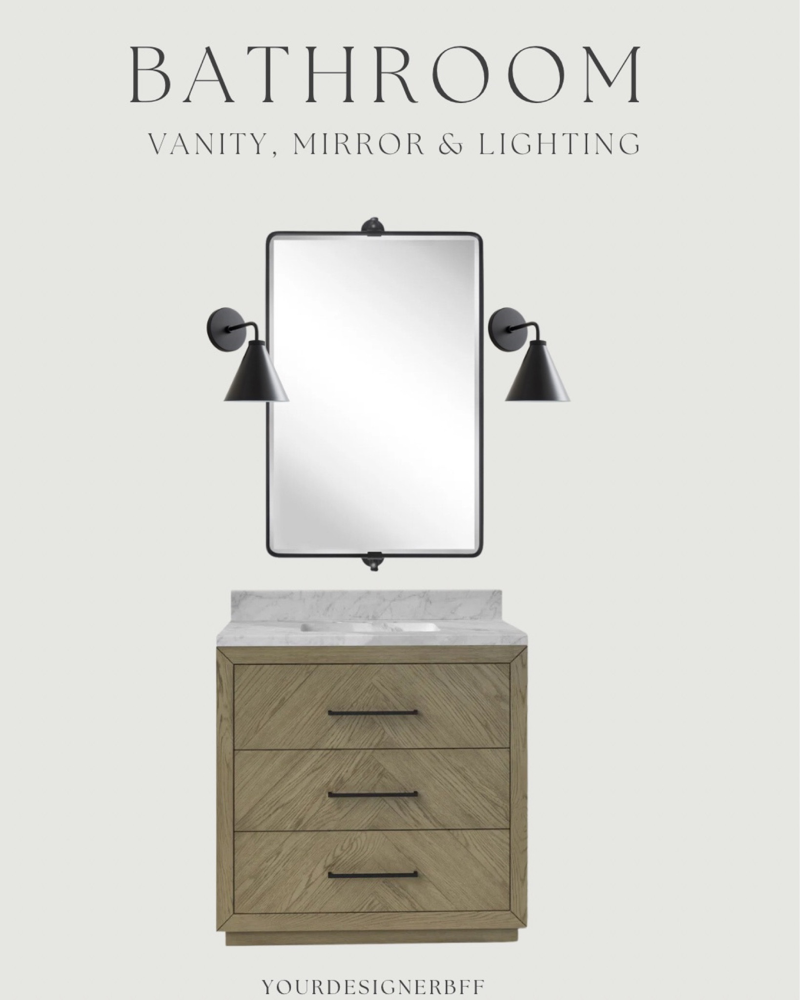 Bathroom vanity and mirror combo 

#LTKhome