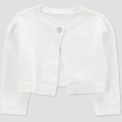 Carter's Just One You® Baby Girls' Solid Cardigan - White | Target
