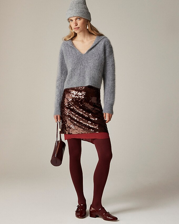 Chiffon-lined sequin skirt | J. Crew US
