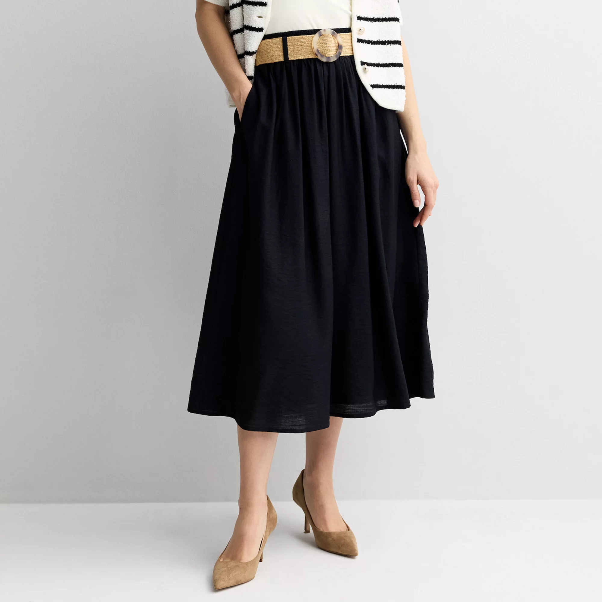 Women's Nine West Belted A-Line Skirt | Kohl's