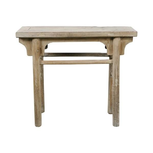 Lily's Living 40 in. Wide Weathered Natural Reclaimed Wood Antique Ming Style Console Table (Size... | Bed Bath & Beyond