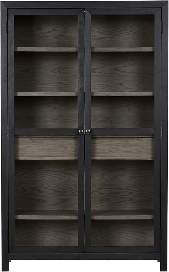 Signature Design by Ashley Lenston Transitional Accent Cabinet, Black & Gray | Amazon (US)