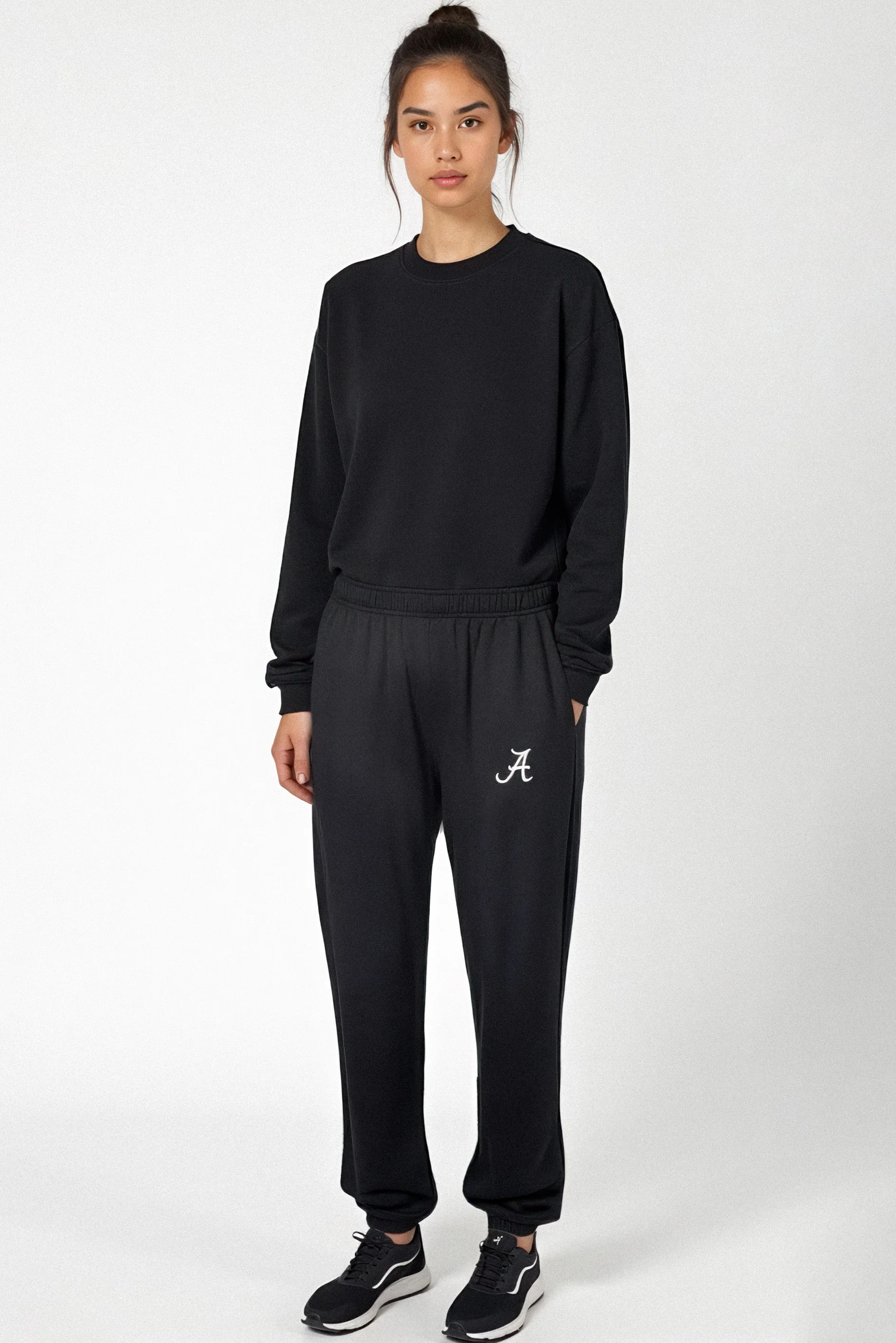 Logo Softest Fleece Jogger in Black | Yea Alabama