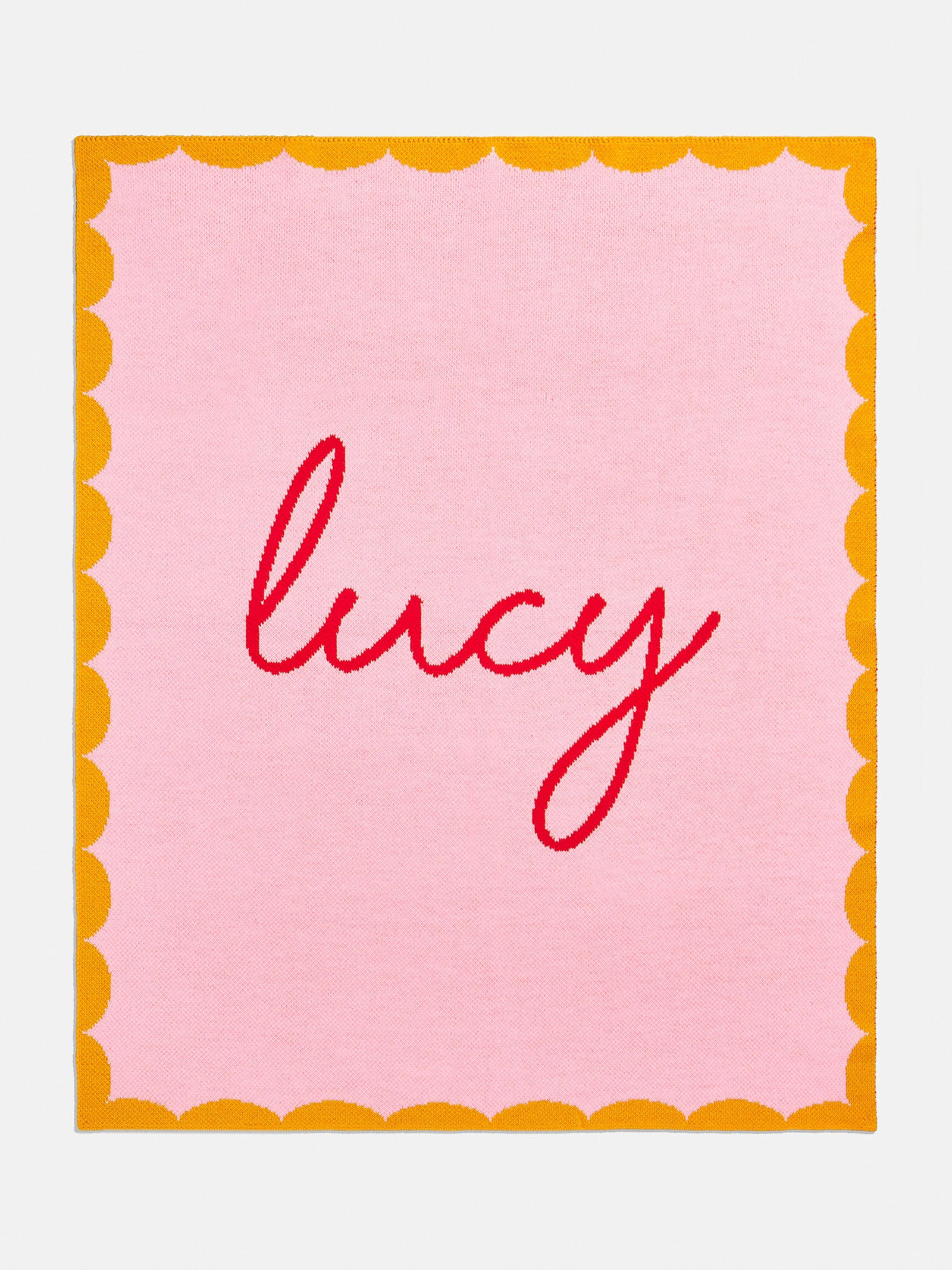 Subtly Scalloped Blanket - Pink/Orange | BaubleBar (US)