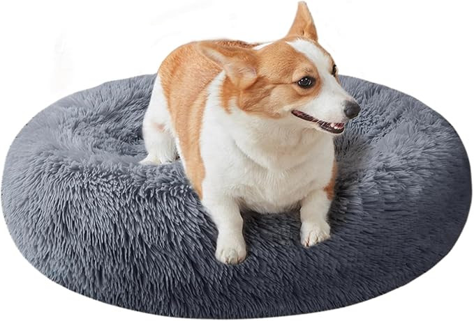 Nisrada Dog Bed for Small Medium Large Dogs, 24 inch Calming Dogs Bed, Washable-Round Cozy Soft P... | Amazon (US)