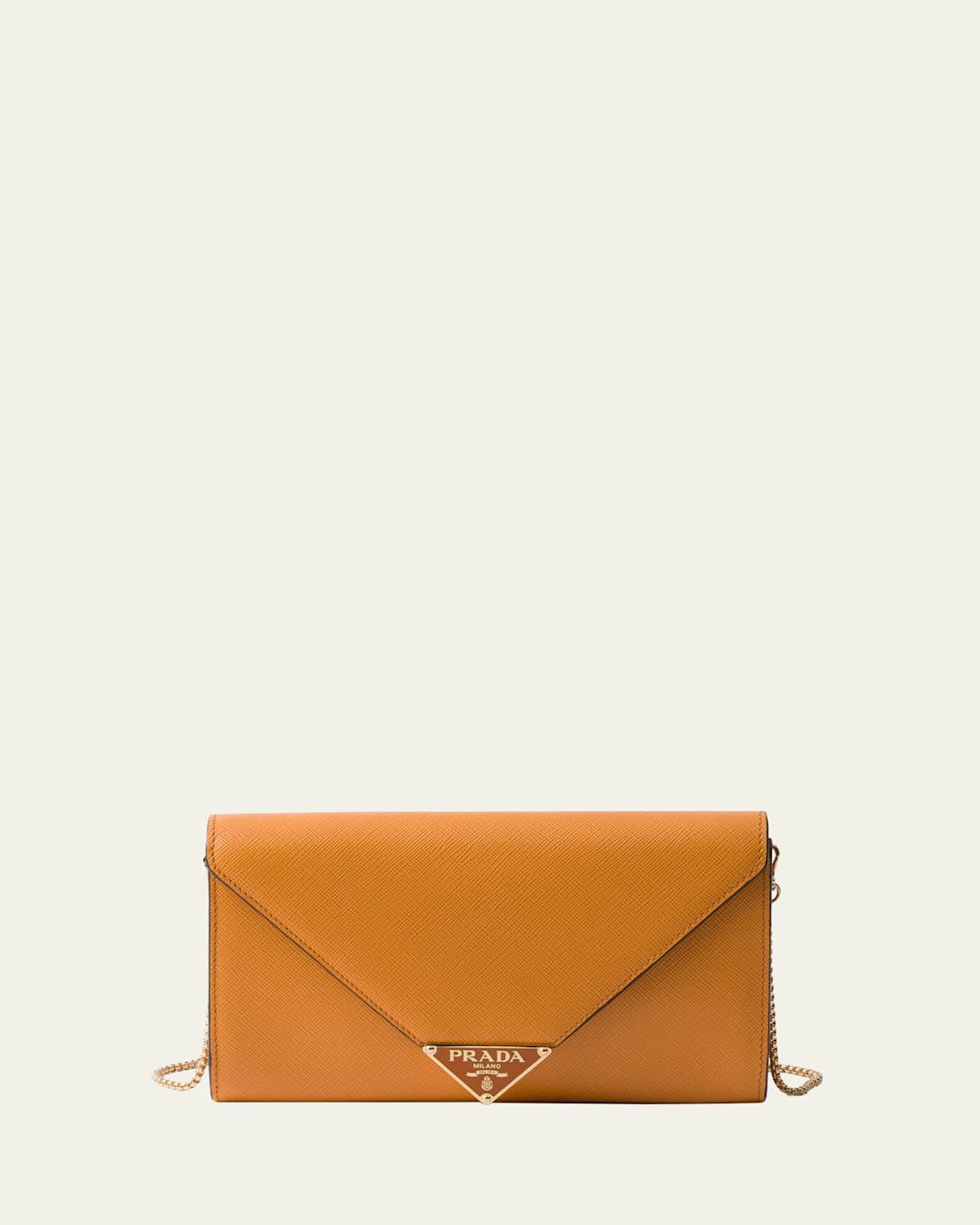 Mini Envelope Flap Saffiano Leather Wallet on Chain | Bergdorf Goodman