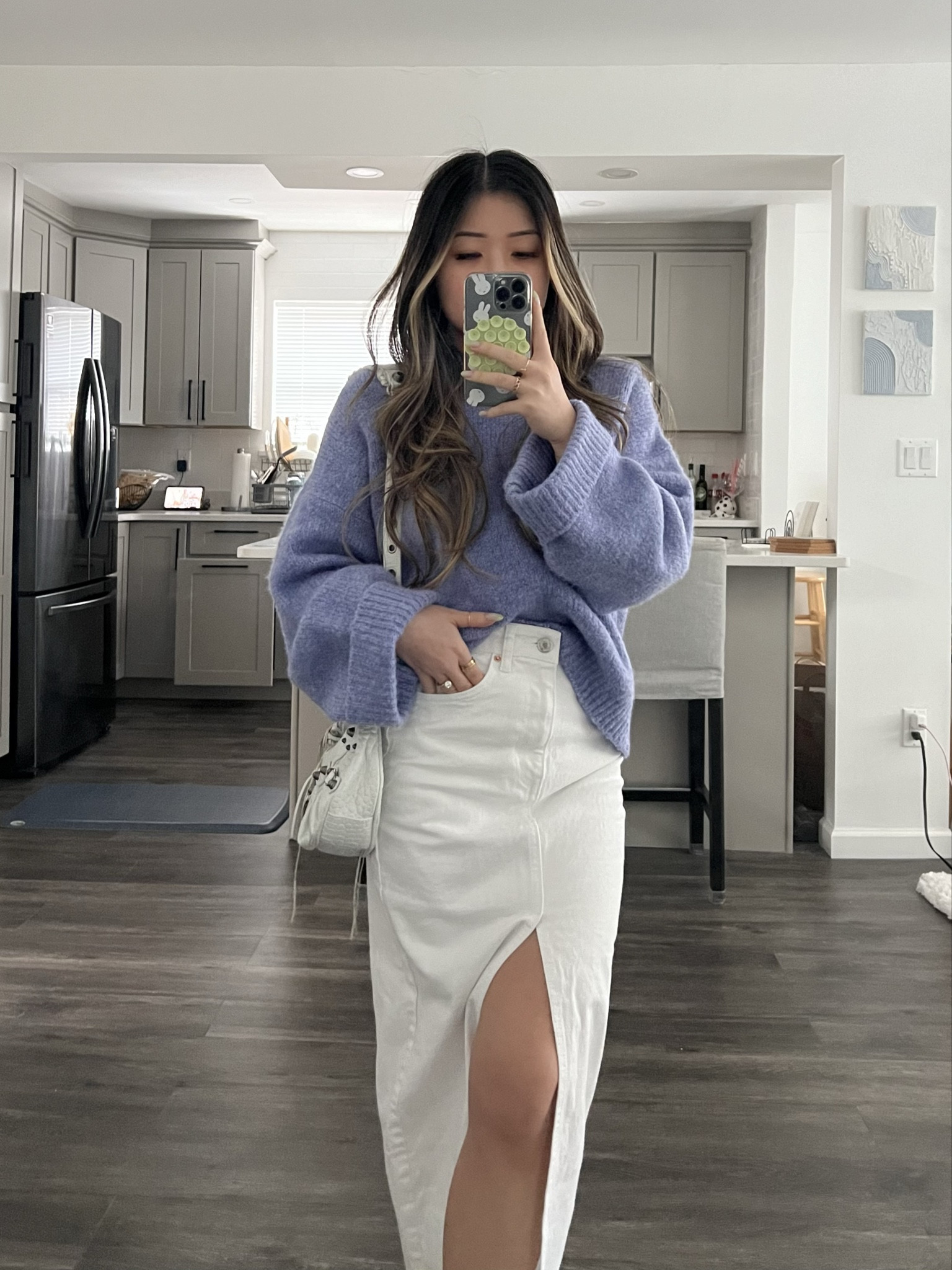 white maxi denim skirt 🤍 — white is sold out but exact style available in diff colorways

#LTKstyletip #LTKfindsunder50