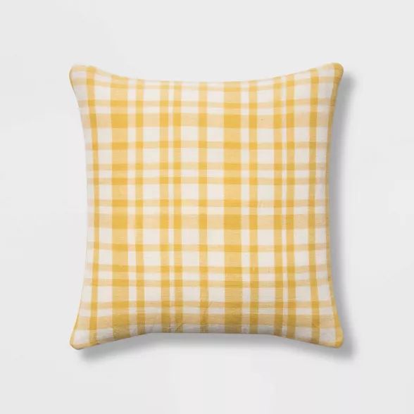 Square Woven Plaid Pillow - Threshold™ | Target